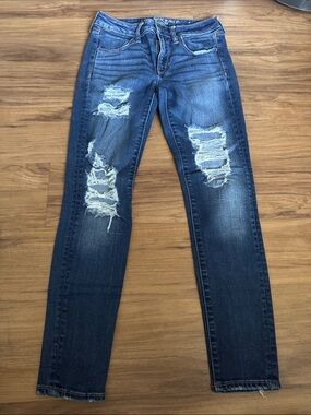 Women’s American Eagle Outfitters Dark Blue Denim Jeans